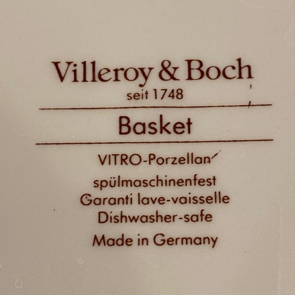 Villeroy & Boch 12" Round Handled Cake Plate - Basket Pattern - Picture 3 of 3